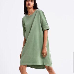Zara Green Button Dress
